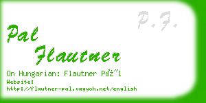 pal flautner business card